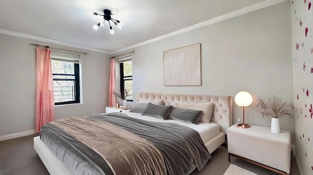 90-09 Northern Blvd Unit 504, New York City, NY 11372 - bedroom featuring carpet, crown molding, and baseboards