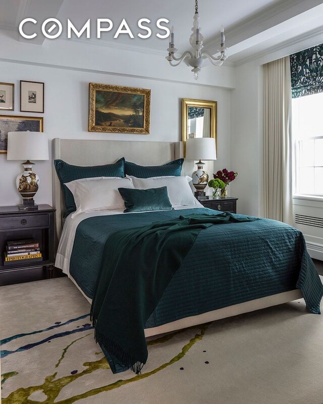 44 Gramercy Park N Unit 6F, New York City, NY 10010 - bedroom featuring a chandelier