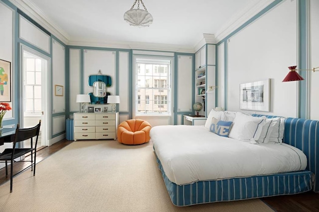 4 E 66th St Unit 4, New York City, NY 10065 - bedroom with crown molding and wood finished floors