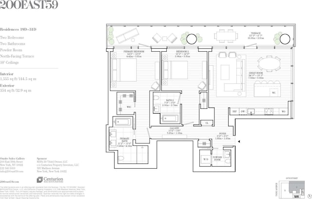 200 E 59th St Unit 26D, New York City, NY 10022 - view of home floor plan