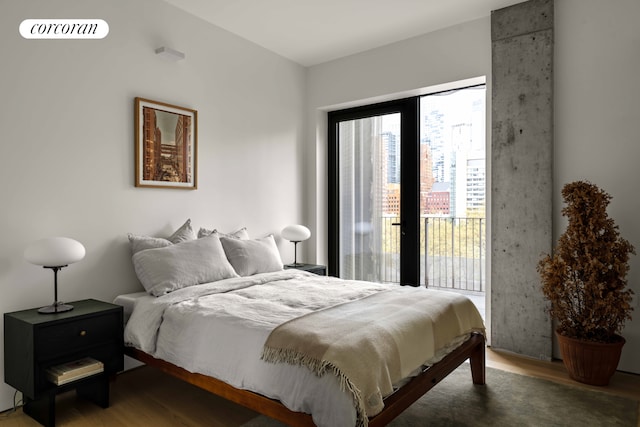 9 Chapel St Unit 9A, New York City, NY 11201 - bedroom with wood finished floors and access to outside