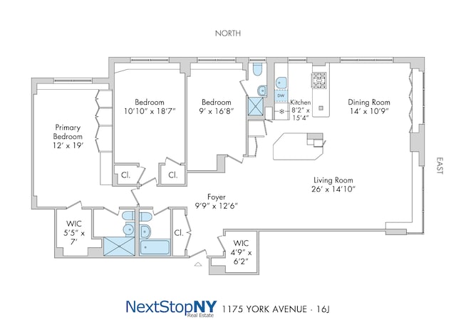 1175 York Ave Unit 16J, New York City, NY 10065 - room layout