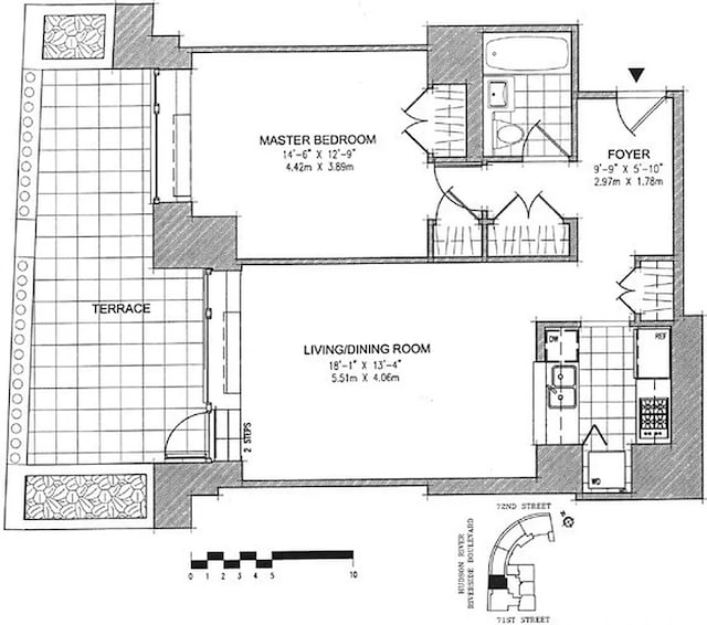 240 Riverside Blvd Unit 12-D, New York City, NY 10069 - floor plan / room layout