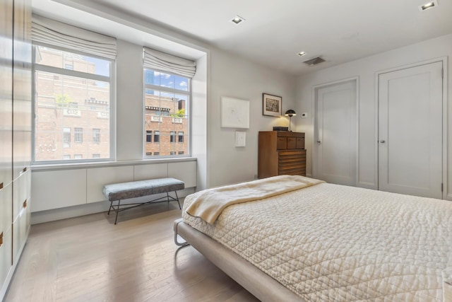 465 W 23rd St Unit 19D, New York City, NY 10011 - bedroom with light wood finished floors