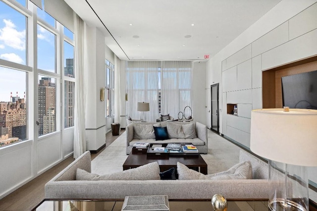 305 E 51st St Unit 20-B, New York City, NY 10022 - living room with a view of city