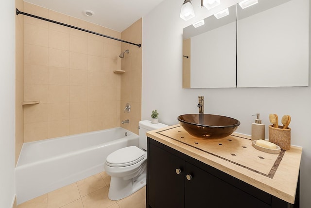 300 E 40th St Unit 24P, New York City, NY 10016 - bathroom featuring vanity, shower / washtub combination, and tile patterned flooring