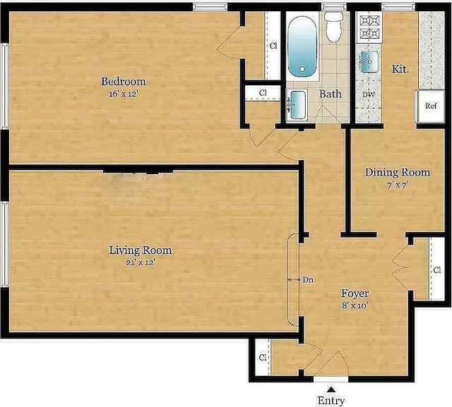 250 W 24th St Unit 1Cw, New York City, NY 10011 - home floor plan