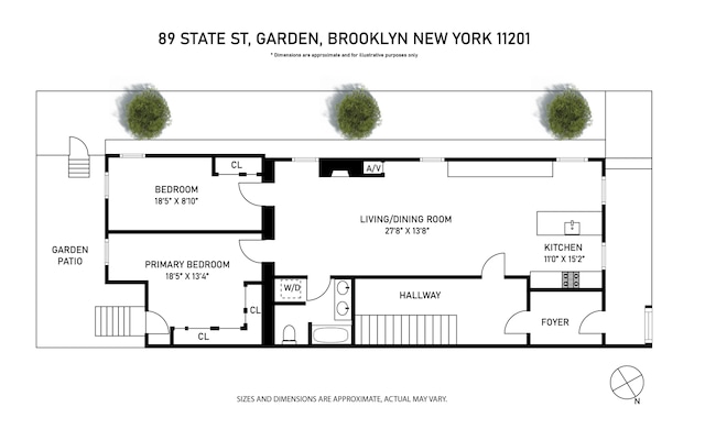 89 State St Unit 1, New York City, NY 11201 - view of floor plan / room layout