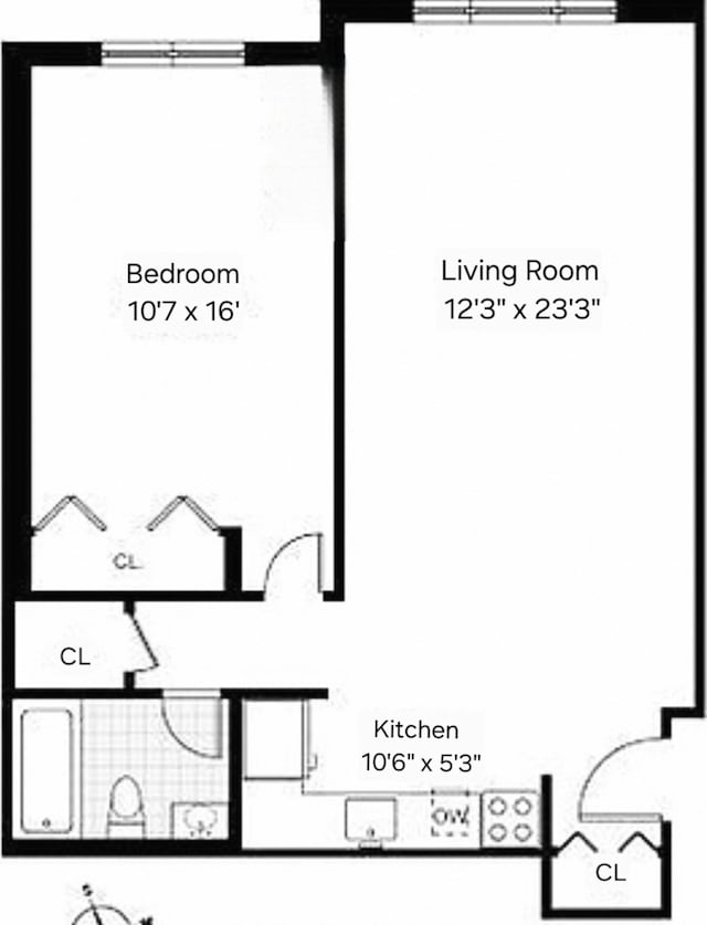 447 W 45th St Unit 5B, New York City, NY 10036 - property floor plan