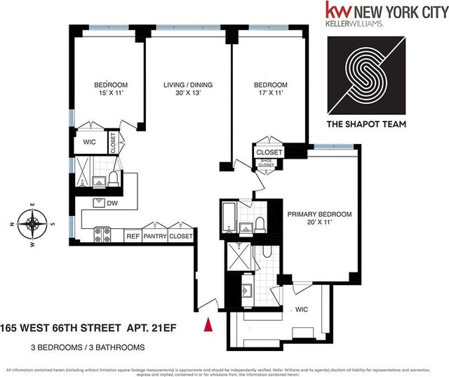 165 W 66th St Unit 21Ef, New York City, NY 10023 - view of room layout