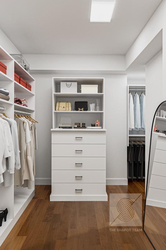165 W 66th St Unit 21Ef, New York City, NY 10023 - walk in closet with dark wood-type flooring