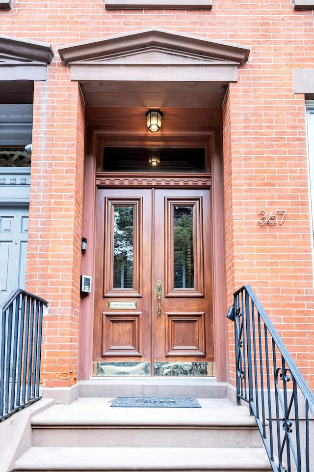 367 Carlton Ave, New York City, NY 11238 - property entrance with brick siding