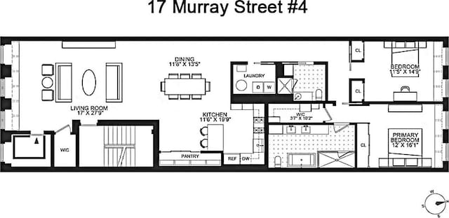 17 Murray St Unit 4Fl, New York City, NY 10007 - floor plan / room layout