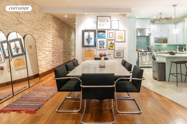 17 Murray St Unit 4Fl, New York City, NY 10007 - dining room featuring light wood-style floors