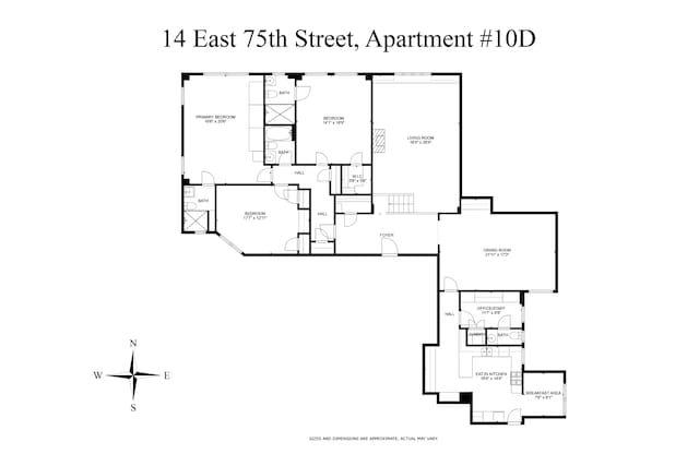 14 E 75th St Unit 10D, New York City, NY 10021 - floor plan / room layout