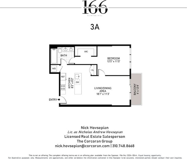 166 Washington Ave Unit 3A, New York City, NY 11205 - floor plan / room layout