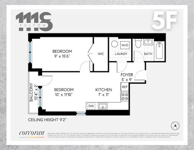 1118 Fulton St Unit 5F, New York City, NY 11238 - home floor plan