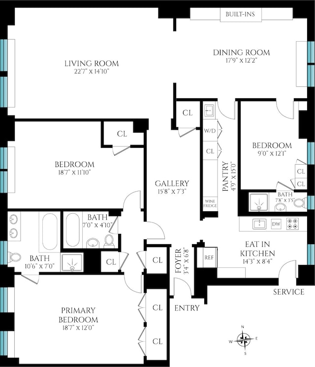 400 W End Ave Unit 6B, New York City, NY 10024 - home floor plan