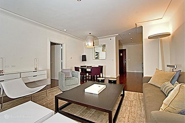 55 Wall St Unit 816, New York City, NY 10005 - living area featuring wood finished floors