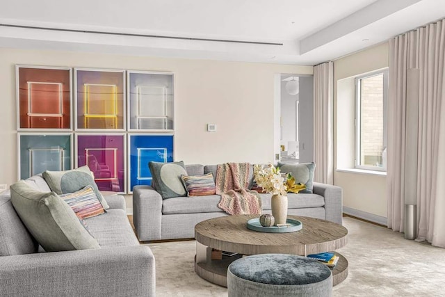 21 W 20th St Unit Ph1, New York City, NY 10011 - living area with a raised ceiling
