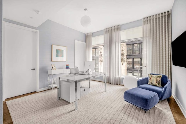21 W 20th St Unit Ph1, New York City, NY 10011 - office featuring wood finished floors and baseboards