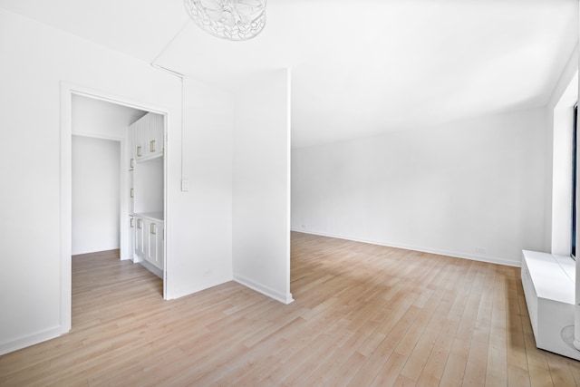 365 Clinton Ave Unit 6F, New York City, NY 11238 - unfurnished living room featuring light wood finished floors
