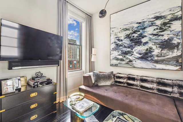 105 E 15th St Unit 106, New York City, NY 10003 - living area featuring wood finished floors and baseboards