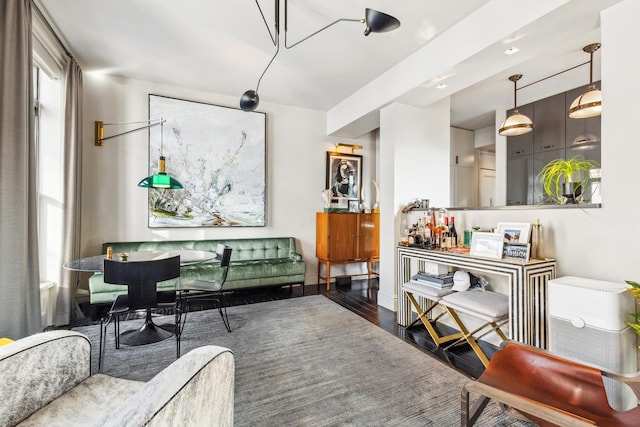 105 E 15th St Unit 106, New York City, NY 10003 - living area featuring wood finished floors