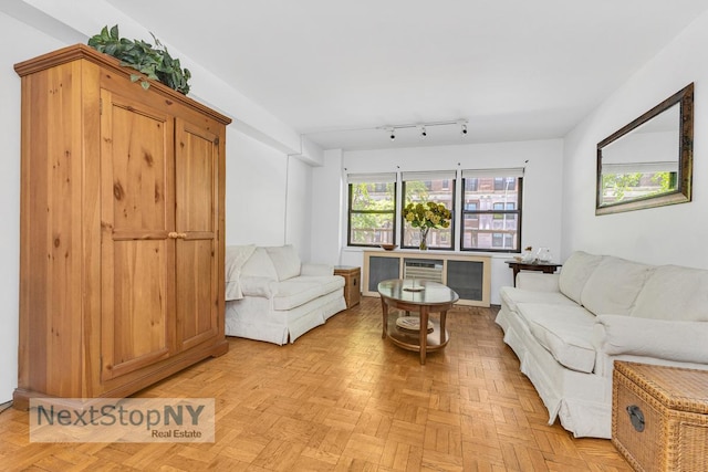 411 E 57th St Unit 2E, New York City, NY 10022 - living area with track lighting