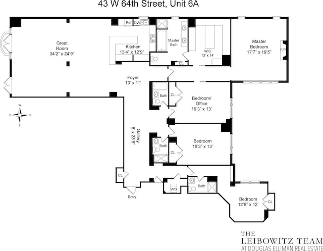 43 W 64th St Unit 6A, New York City, NY 10023 - room layout