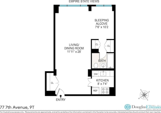 77 7th Ave Unit 9T, New York City, NY 10011 - property floor plan