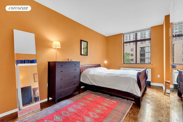 350 Albany St Unit 4F, New York City, NY 10280 - bedroom featuring baseboards