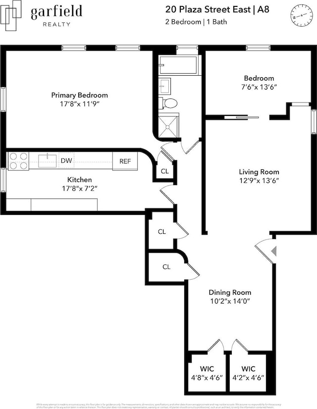 20 Plaza St E Unit A-8, New York City, NY 11238 - floor plan / room layout