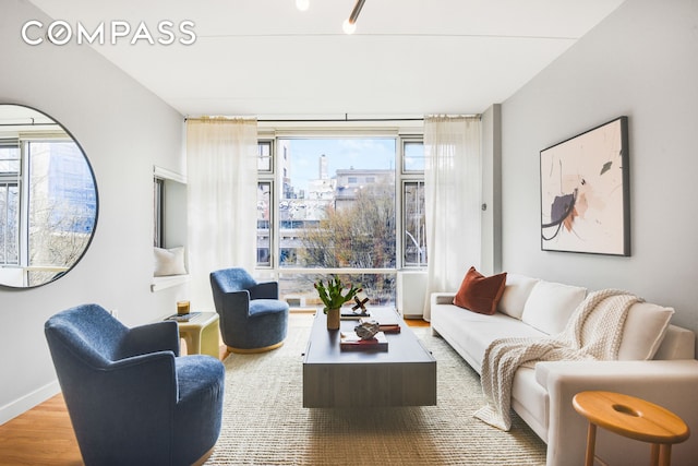 475 Sterling Pl Unit 3A, New York City, NY 11238 - living room with wood finished floors and baseboards
