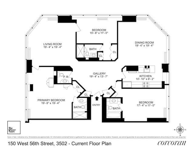 150 W 56th St Unit 3502, New York City, NY 10019 - property floor plan