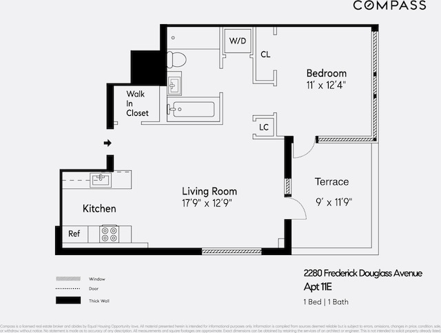 2280 Frederick Douglass Blvd Unit 11E, New York City, NY 10027 - room layout
