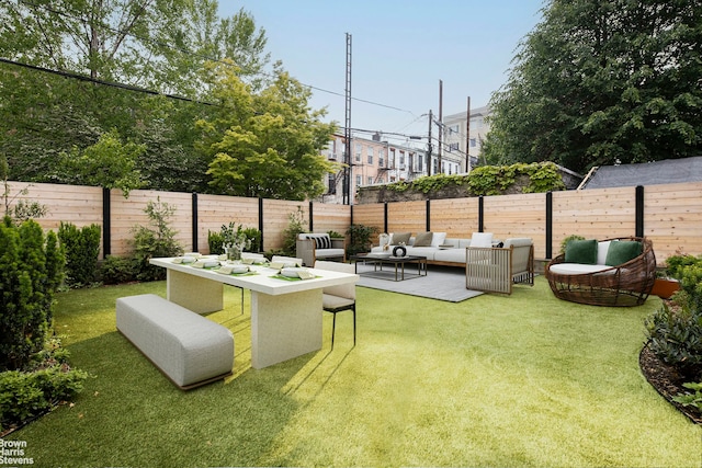 353 20th St Unit Th, New York City, NY 11215 - fenced backyard with outdoor lounge area