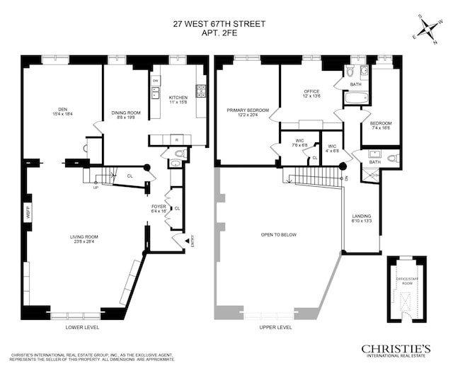 27 W 67th St Unit 2Fe, New York City, NY 10023 - floor plan / room layout