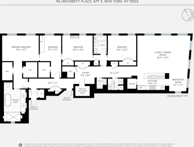 116 University Pl Unit 5, New York City, NY 10003 - property floor plan