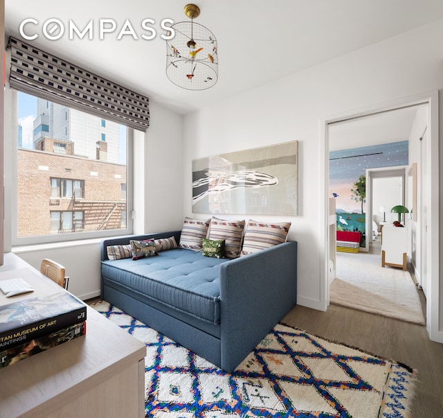 116 University Pl Unit 5, New York City, NY 10003 - living room with wood finished floors and baseboards