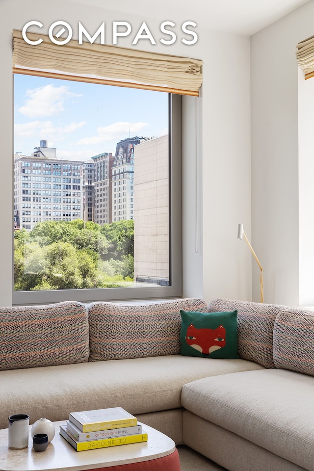 116 University Pl Unit 5, New York City, NY 10003 - living area featuring plenty of natural light and a view of city