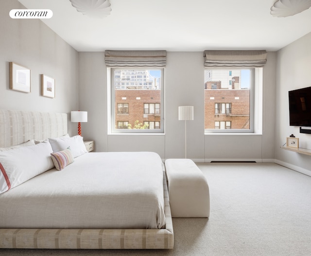 116 University Pl Unit 5Th, New York City, NY 10003 - carpeted bedroom featuring multiple windows and baseboards