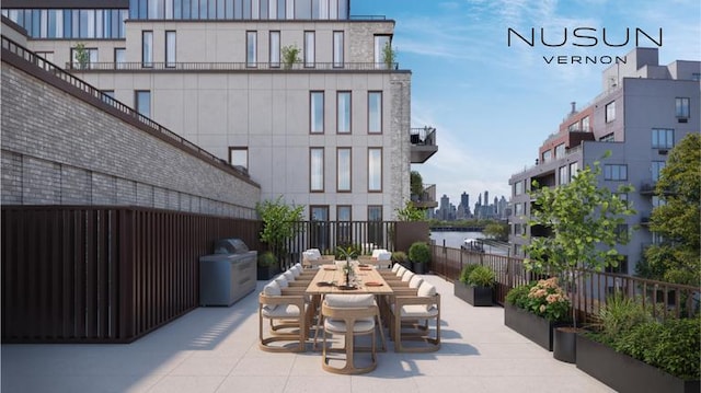 30-55 Vernon Blvd Unit 2P, New York City, NY 11102 - view of patio with outdoor dining space