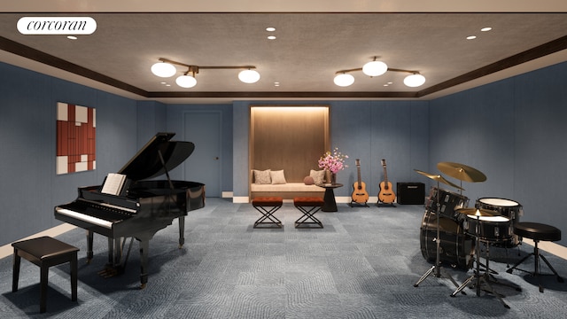 720 W End Ave Unit 8J, New York City, NY 10025 - misc room featuring carpet, baseboards, and crown molding