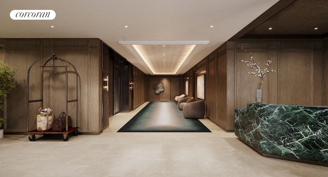 720 W End Ave Unit 8J, New York City, NY 10025 - building lobby with wood walls