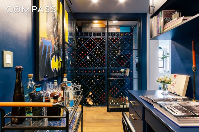 975 Park Ave Unit 14D, New York City, NY 10028 - wine room with wood finished floors