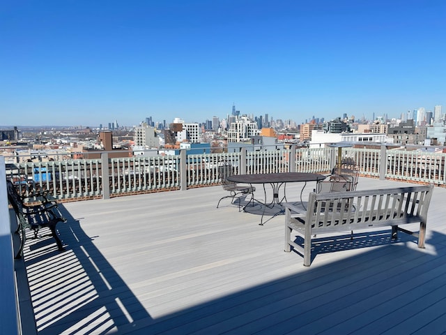 259 21st St Unit 1C, New York City, NY 11215 - wooden terrace with a skyline view