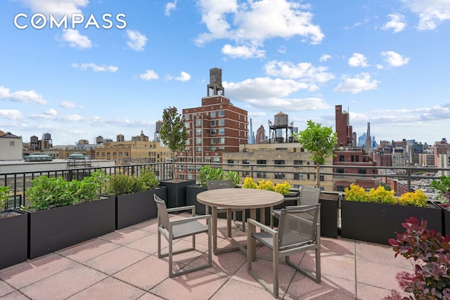 176 W 87th St Unit 1H, New York City, NY 10024 - view of patio featuring a skyline view and a balcony