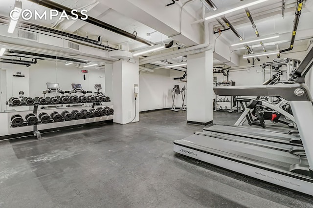 176 W 87th St Unit 1H, New York City, NY 10024 - workout area featuring baseboards