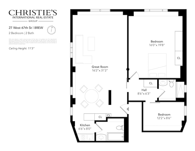 27 W 67th St Unit 8Rew, New York City, NY 10023 - floor plan / room layout